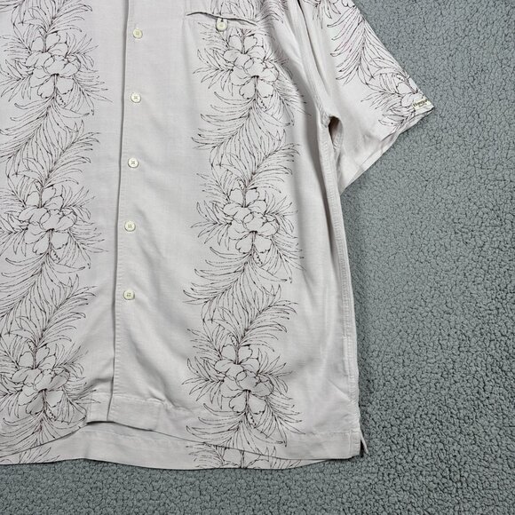 VTG Honolua Surf Co Hawaiian Shirt Men Size XL Beige Summer Floral Beach Cuban - Picture 4 of 14